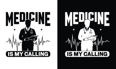 Nurse Tshirt Design Doctor Typography Vector. Use for shirts, mugs, stickers, etc.