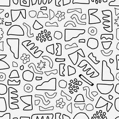 Seamless Abstract pattern. Idea for fabric, tablecloth pattern, wrapping paper, gift paper. Print ditsy. Motives are scattered randomly. Abstract pattern background. cute pattern.