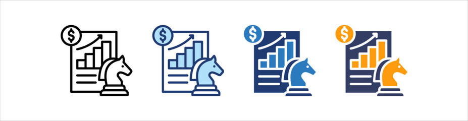 Financial Planning Icon Set Multiple Style Collection