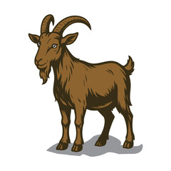 Obraz premium vector illustration of goat