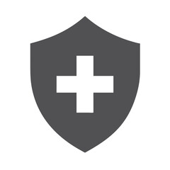 Obraz premium Medical Shield with Plus Sign Icon 
