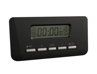 LCD Display Clock isolated on white