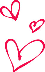 Hand drawn heart shape illustration 