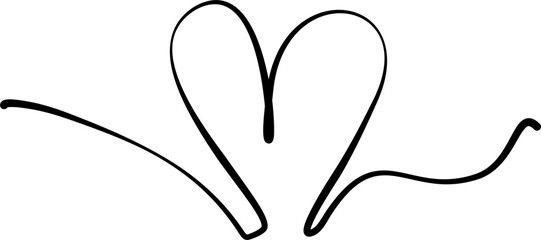 Hand drawn heart shape illustration 