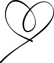 Hand drawn heart shape illustration 