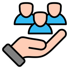 Corporate outline color icon