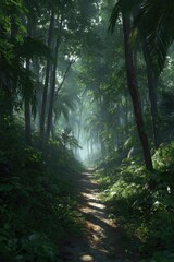 Obraz premium morning in the forest