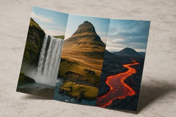 Concept of national pride, natural wonders, and Iceland's Republic Day