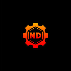 ND Initials Tech Logo Vector Art  Icons  and Graphics