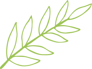 Obraz premium 나뭇잎가지01_선화 (일러스트)