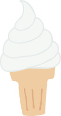 여름간식 소프트아이스크림콘02 (일러스트)