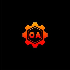 OA Initials Tech Logo Vector Art  Icons  and Graphics