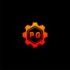 PG Initials Tech Logo Vector Art  Icons  and Graphics