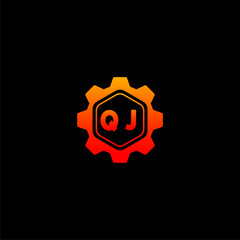 QJ Initials Tech Logo Vector Art  Icons  and Graphics
