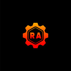 RA Initials Tech Logo Vector Art  Icons  and Graphics