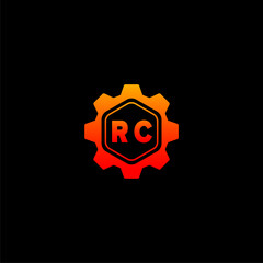 RC Initials Tech Logo Vector Art  Icons  and Graphics