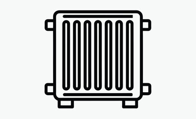 Radiator Icon Silhouette