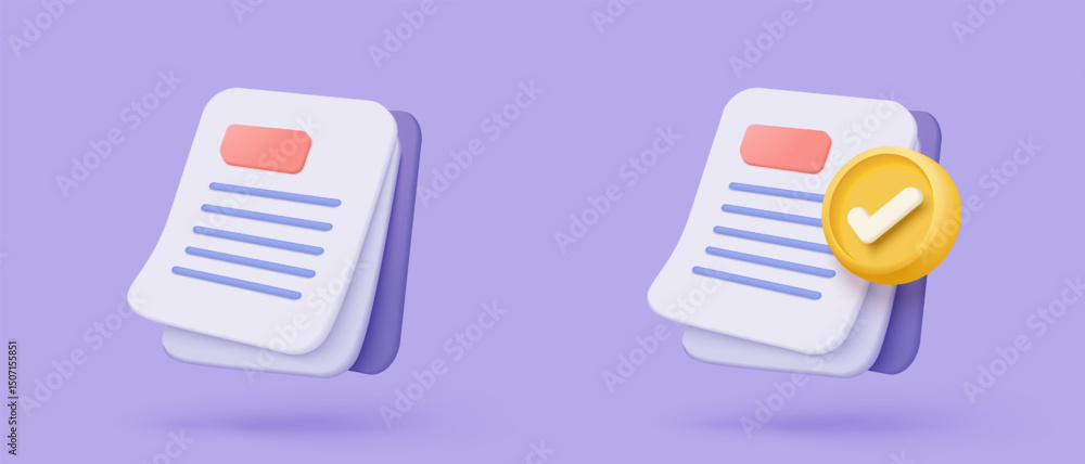Aufkleber 3d white clipboard task management todo check list, assignment and exam checklist with pencil icon, 