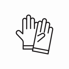 Obraz premium Medical gloves protection icon vector sign