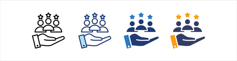 Customer Icon Set Multiple Style Collection