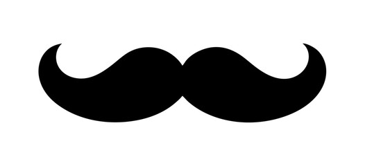 Black Mustache Silhouette Clipart Icon