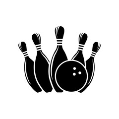 bowling pin icon vector
