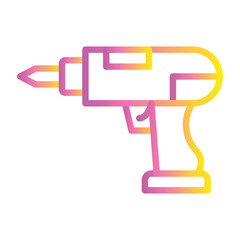 Hand Drill Color gradient illustration vector icon which can easily modify or edit 
