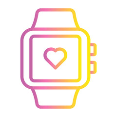 Smartwatch Pro Color gradient illustration vector icon which can easily modify or edit 
