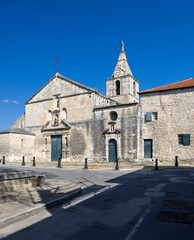 Church of Saint Trophime overlooking Place de la Major in Arles, France
