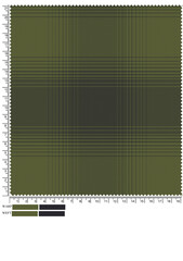 A vector illustration of abstract geometric green squares forms a vintage paper stamp border design