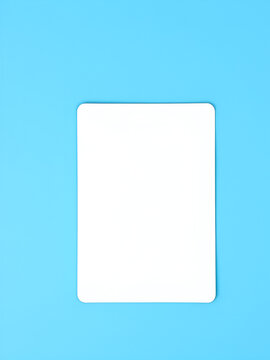 Related terms. A card isolated on blue background.