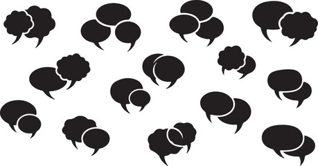 Set of chat bubble vector icons