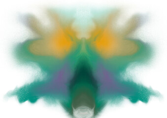 A moody, shadowy butterfly emerges in dark turquoise, purple, and gray, creating a mysterious vibe.