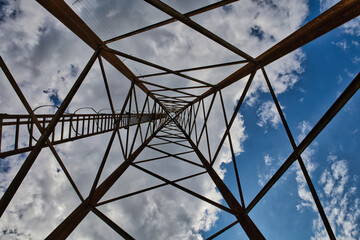telecommunication radio tower antenna future broadband concept satellite connect clouds