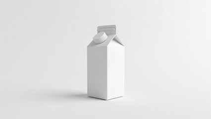 White Carton Packaging On Plain Background