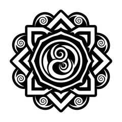 Smoke spiral icon in solid style