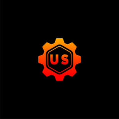 US Initials Tech Logo Vector Art  Icons  and Graphics