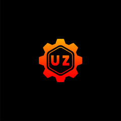 UZ Initials Tech Logo Vector Art  Icons  and Graphics