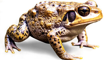 Close-up of a toad with intricate skin patterns.