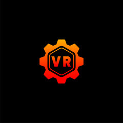 VR Initials Tech Logo Vector Art  Icons  and Graphics