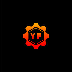 YF Initials Tech Logo Vector Art  Icons  and Graphics