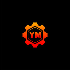 YM Initials Tech Logo Vector Art  Icons  and Graphics