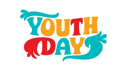 Colorful International Youth Day Typography