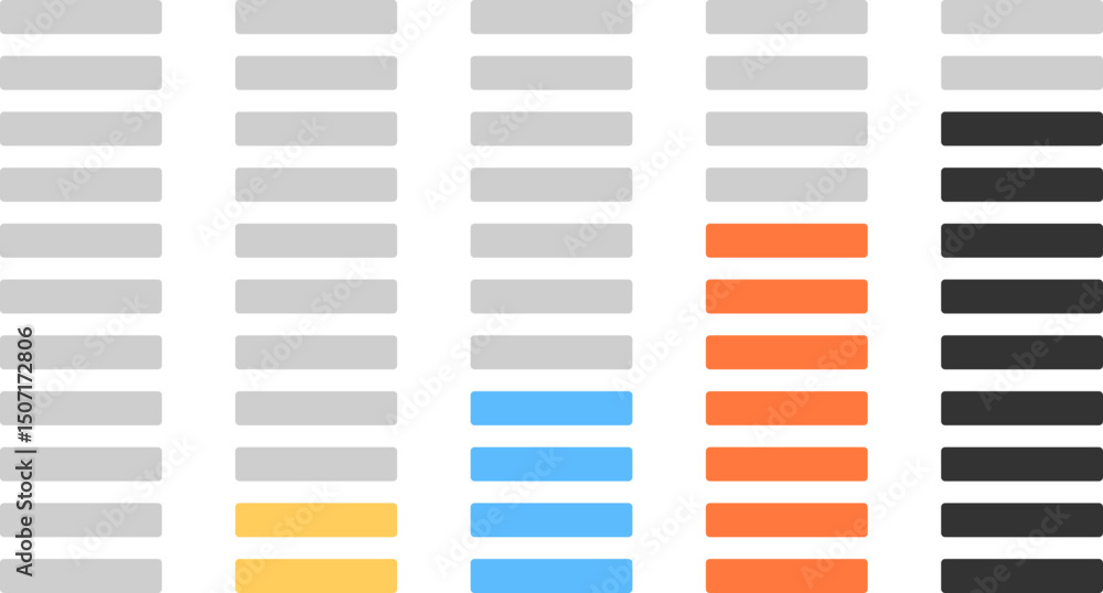 Poster abstract data visualization colorful bar chart graphic
