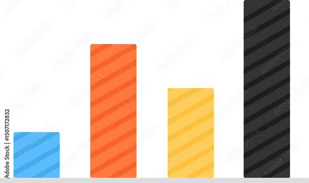 Poster data visualization bar chart graphic design element