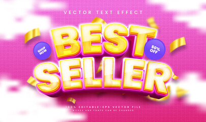Best seller 3d editable vector text effect. Modern theme,  suitable for promotion product sale.