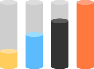 Colorful Cylindrical Chart Data Visualization with Filled Levels