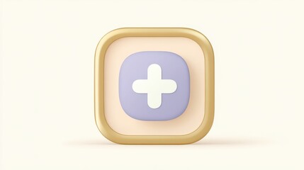 Obraz premium Positive tone work icon, simple 3D concept with white background