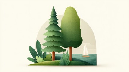 Portrait and landscape toggle icon in 3D minimal style, isolated with depth on white background