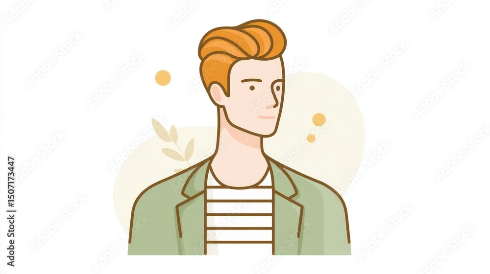 Poster profile avatar icon in thin line style, editable vector style, clear and minimal